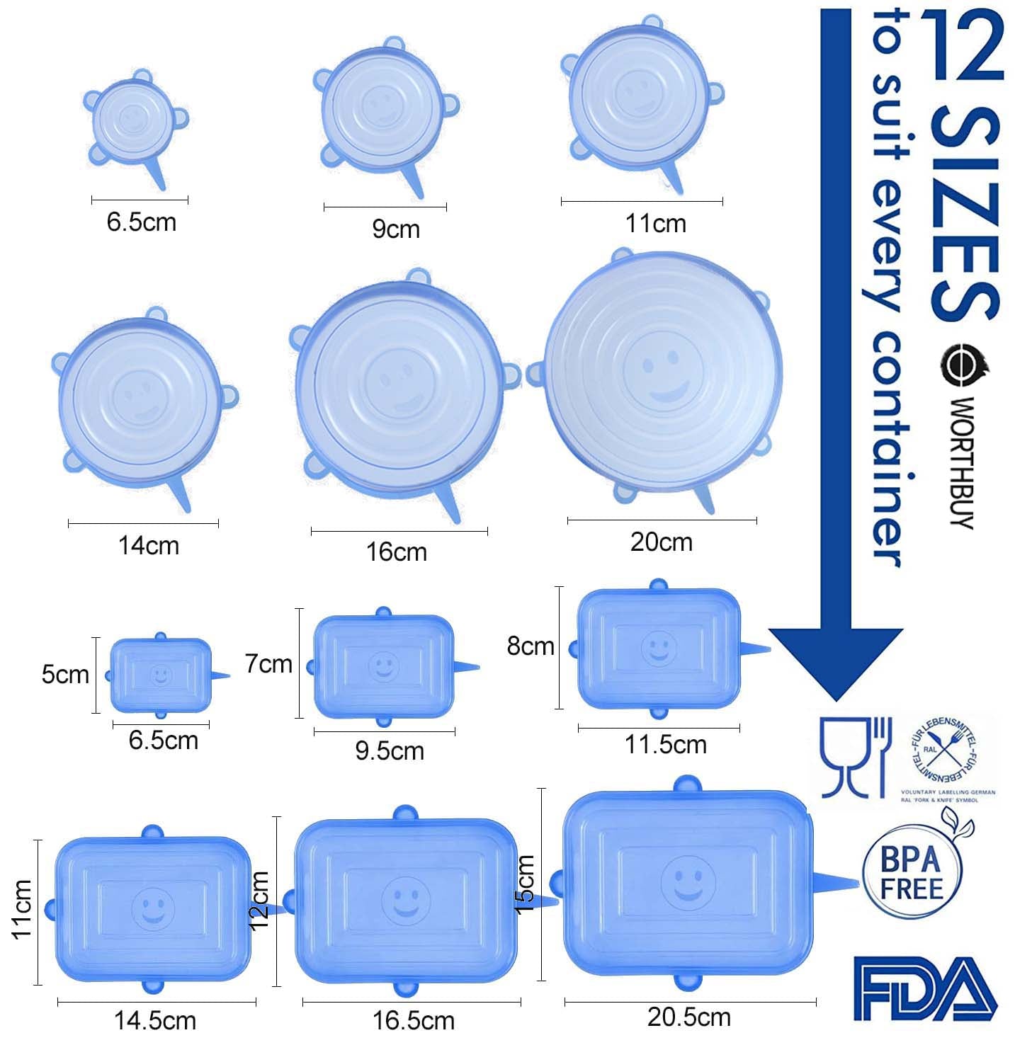 Kit Tampas de silicone universal